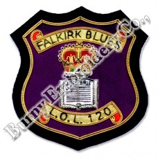 Masonic Book Crown Shield Hands Embroidery Blazer Badge